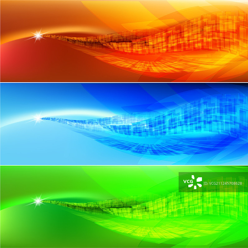 彩色波浪抽象背景设计图片素材