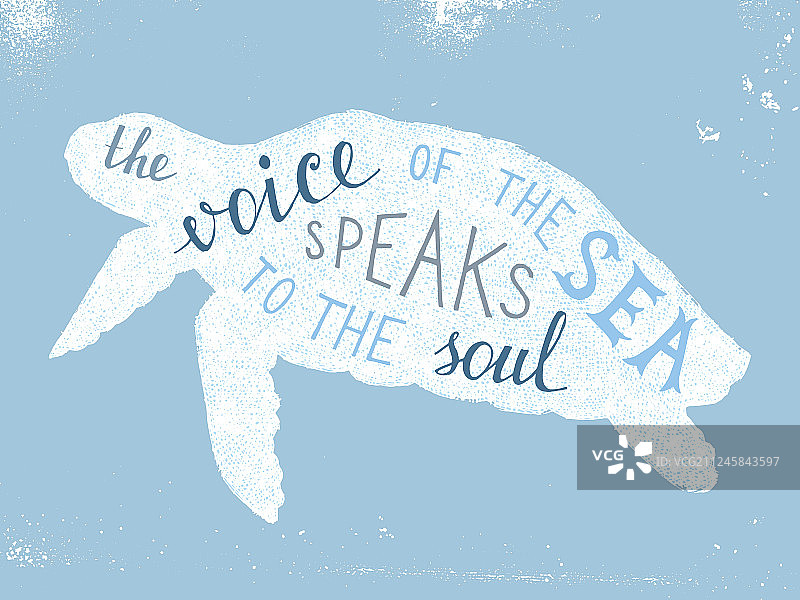 海的声音向灵魂诉说着文字图片素材