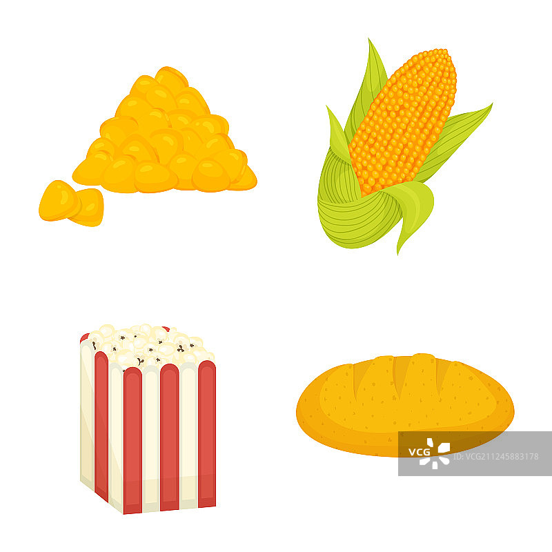 玉米和食品标志图片素材