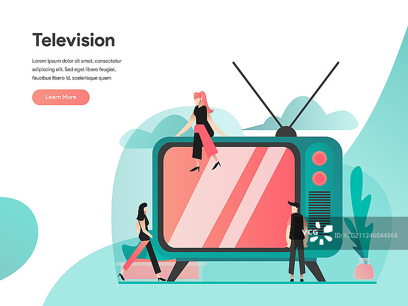 电视概念现代平面设计概念图片素材