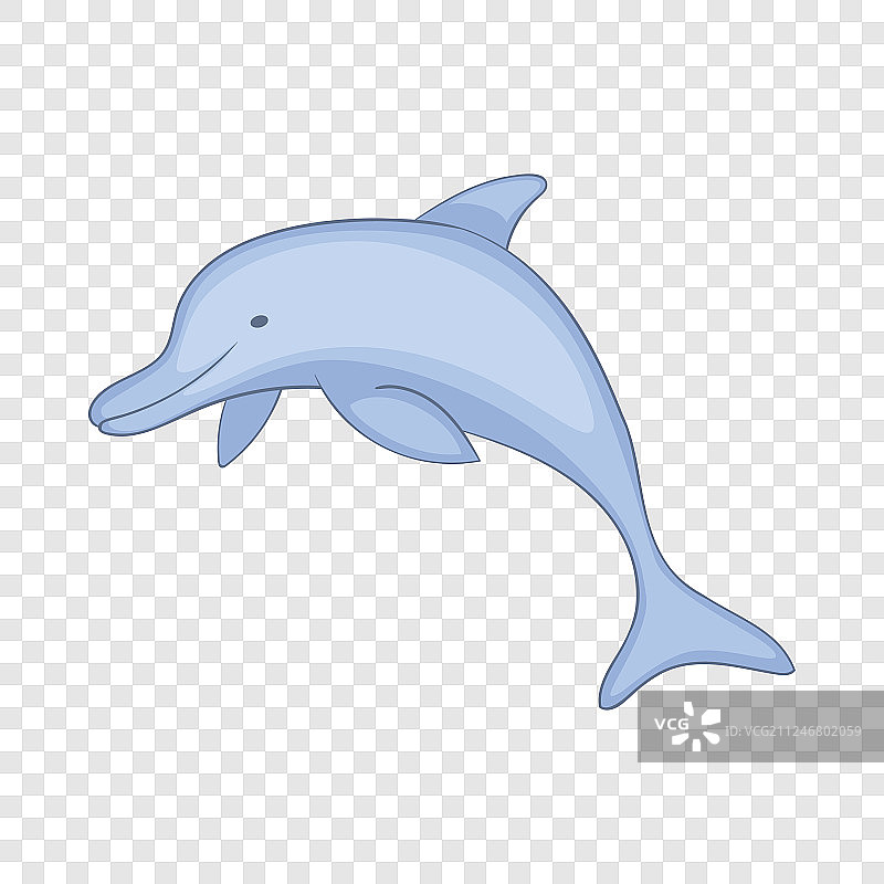 海豚图标卡通风格图片素材