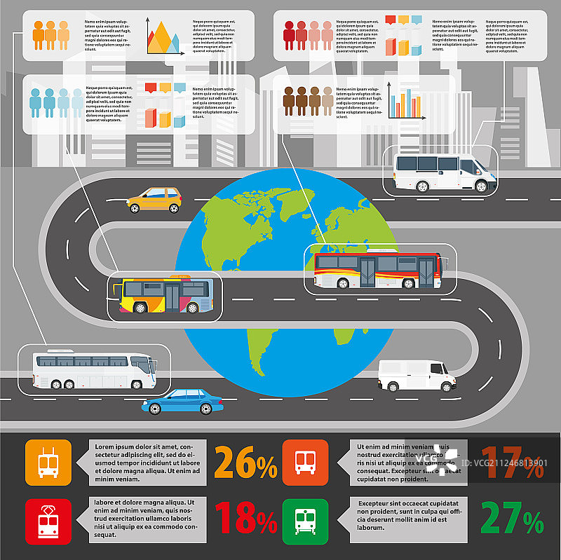 公共交通和乘客统计图片素材