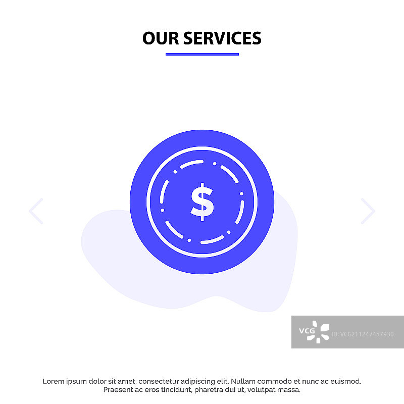 我们的服务美元货币实体字形图片素材