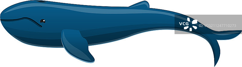 长鲸图标卡通风格图片素材