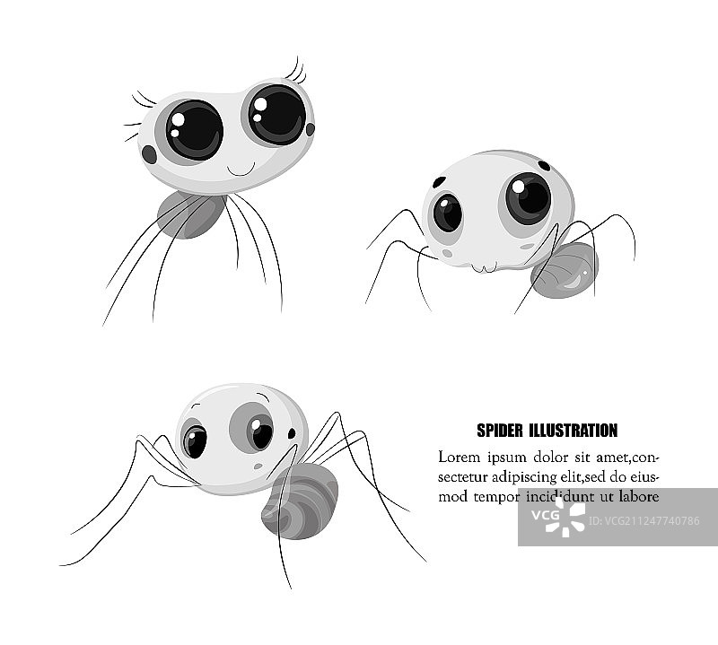 可爱的蜘蛛滑稽的角色图片素材