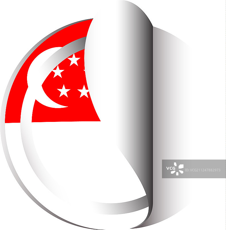 新加坡国旗贴纸设计图片素材