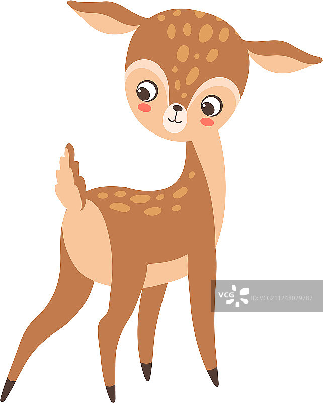 可爱的小鹿可爱甜美的森林小鹿动物图片素材