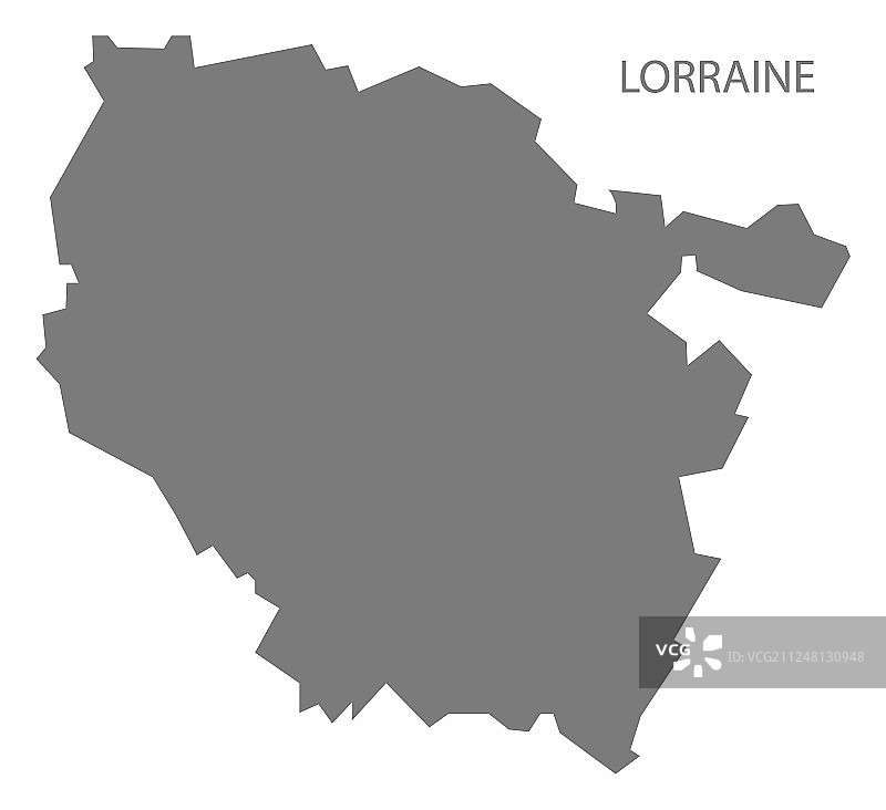 洛林法国地图灰色图片素材