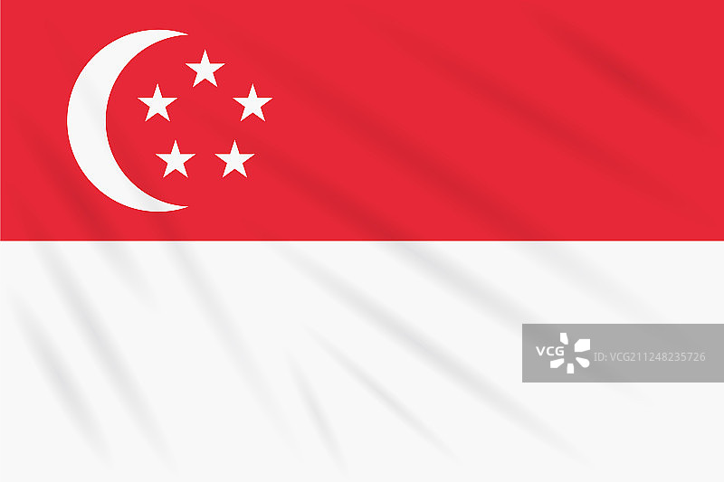 国旗新加坡在风中摇曳逼真图片素材