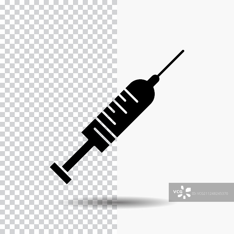 注射器注射疫苗针柱图标字形图片素材