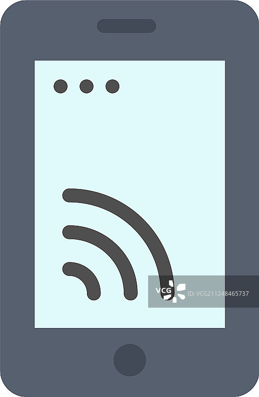 移动手机wifi服务平面彩色图标图标图片素材
