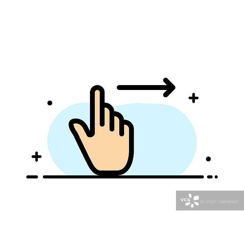手指向右滑动滑动业务平面图片素材