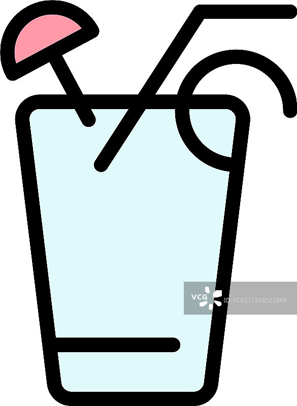 果汁饮料食物泉平面颜色图标图标图片素材