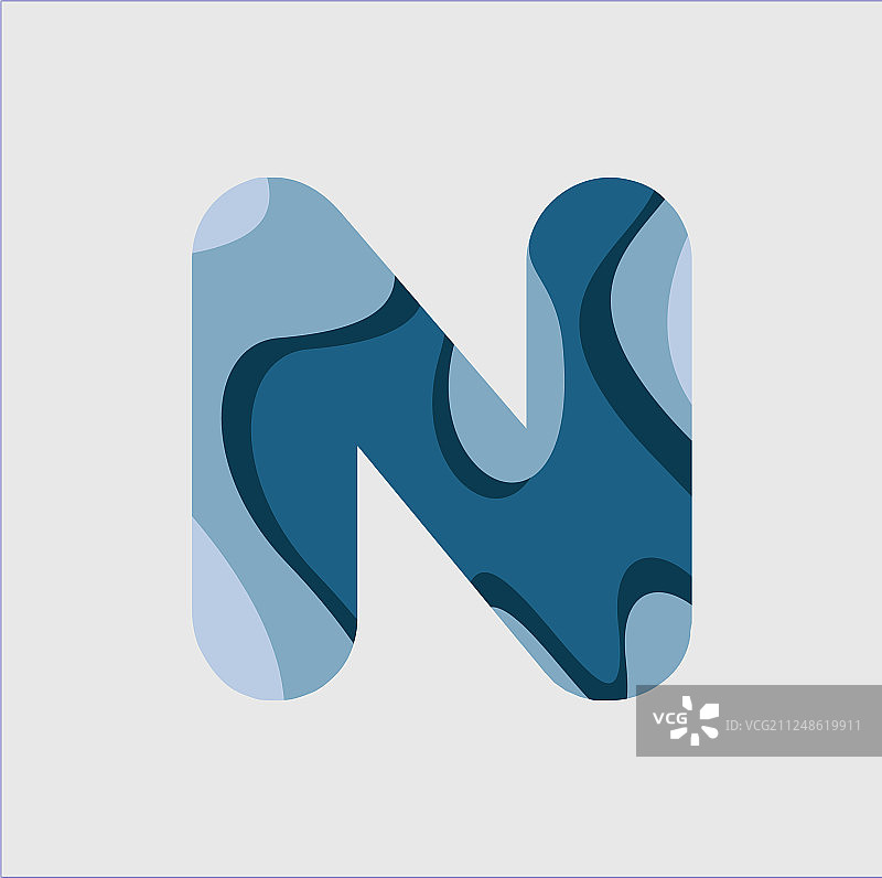N水字体模板设计图片素材