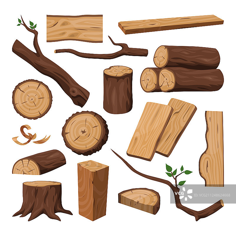 原木用来砍树干和树枝图片素材