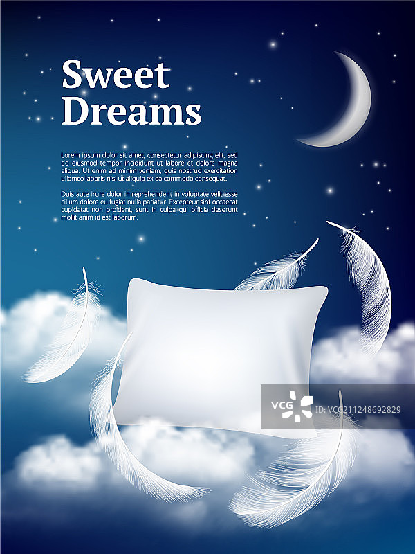 夜梦枕广告海报用图片素材