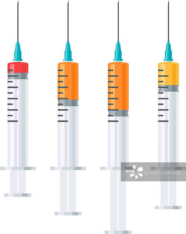 疫苗概念形象在平面风格图片素材