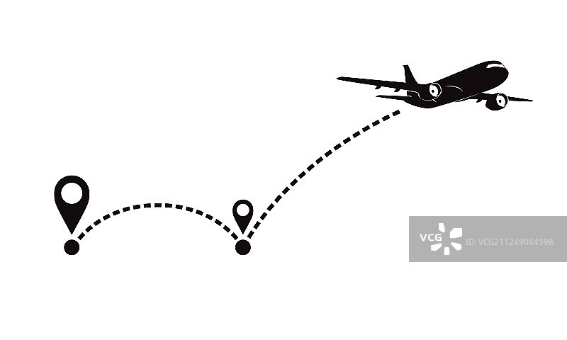 飞机飞行路线或飞机目的地图片素材