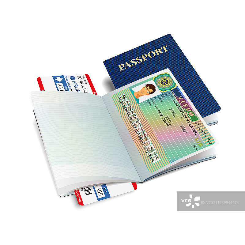 持有列支敦士登签证的国际护照图片素材