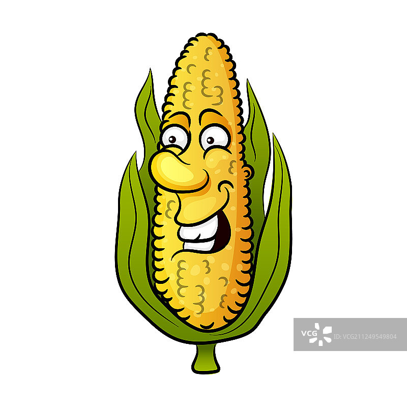 玉米可爱的蔬菜特性图片素材