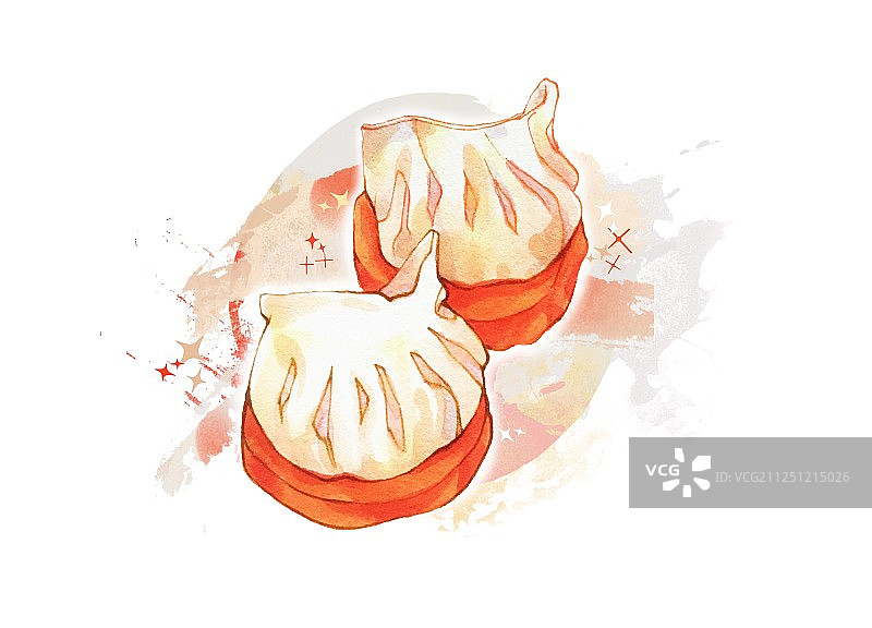 马克笔美食手绘插画 港式广式粤式茶餐厅 虾饺皇 有背景图片素材