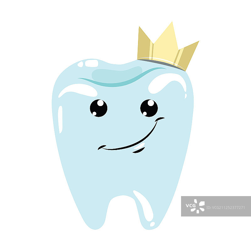 一颗健康的牙齿，有口腔卫生的牙冠图片素材