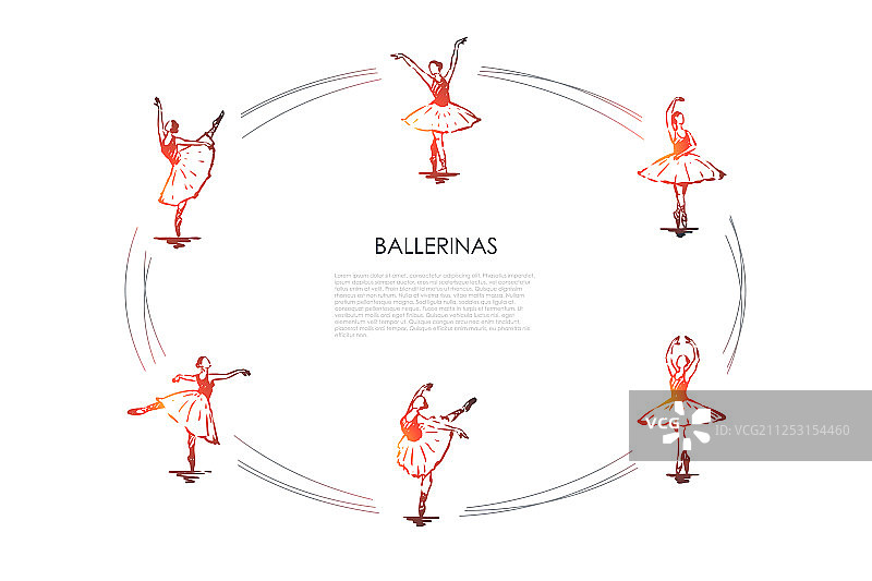 芭蕾舞者——不同舞蹈中的女舞者图片素材
