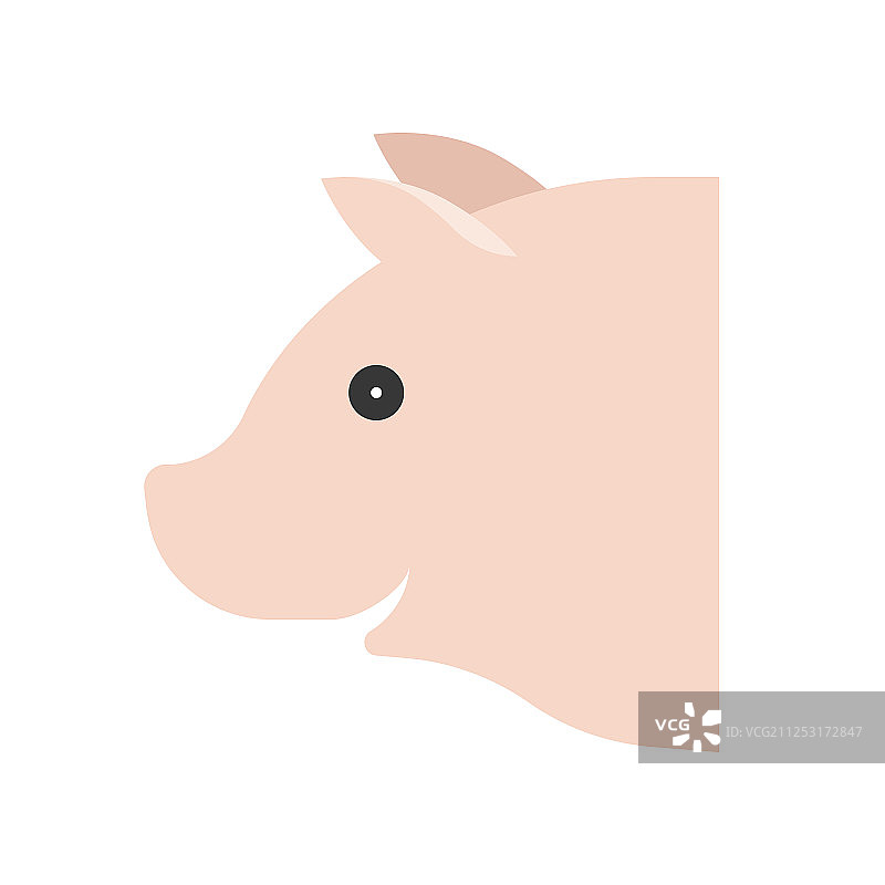 猪头农场动物造型图标图片素材