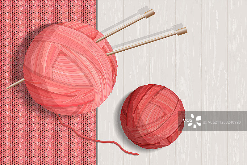 编织用的彩色纱线球图片素材