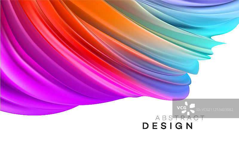色彩流动抽象造型海报设计图片素材
