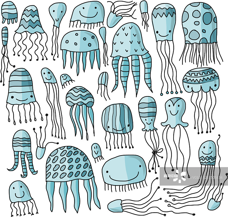 水母系列效果图图片素材