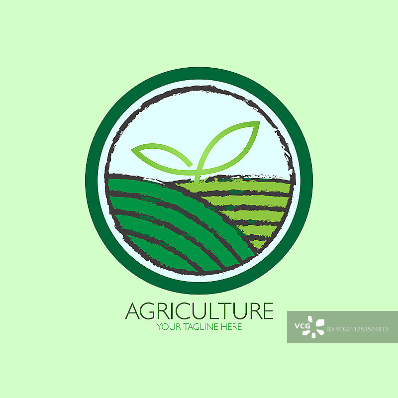 绿色农业标志设计图片素材