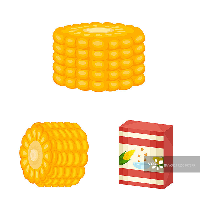玉米和食品标志图片素材