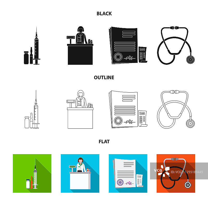 设计药房和医院的标志图片素材