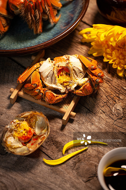 中国传统美食大闸蟹图片素材