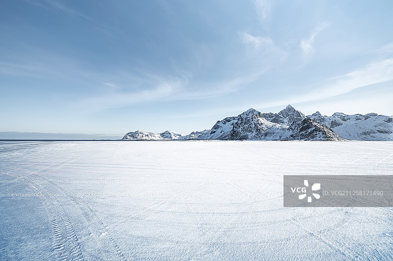 挪威户外雪山自然风光图片素材