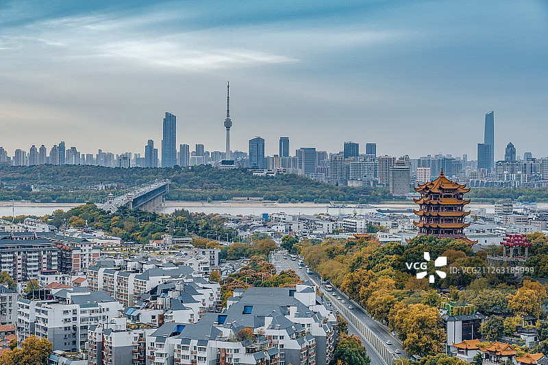 武汉地标建筑城市风光图片素材