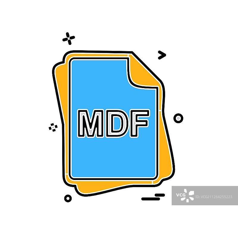 MDF文件类型图标设计矢量图片素材