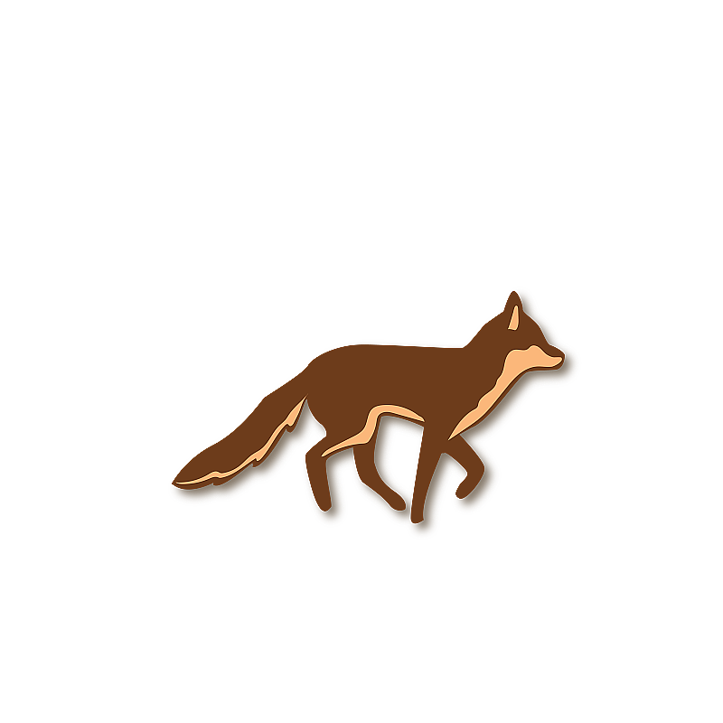 扁平风手绘动物狐狸图片素材