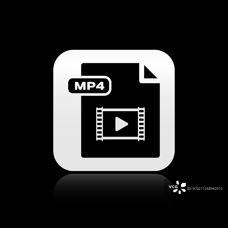 黑色mp4文件文件下载按钮mp4图标图片素材