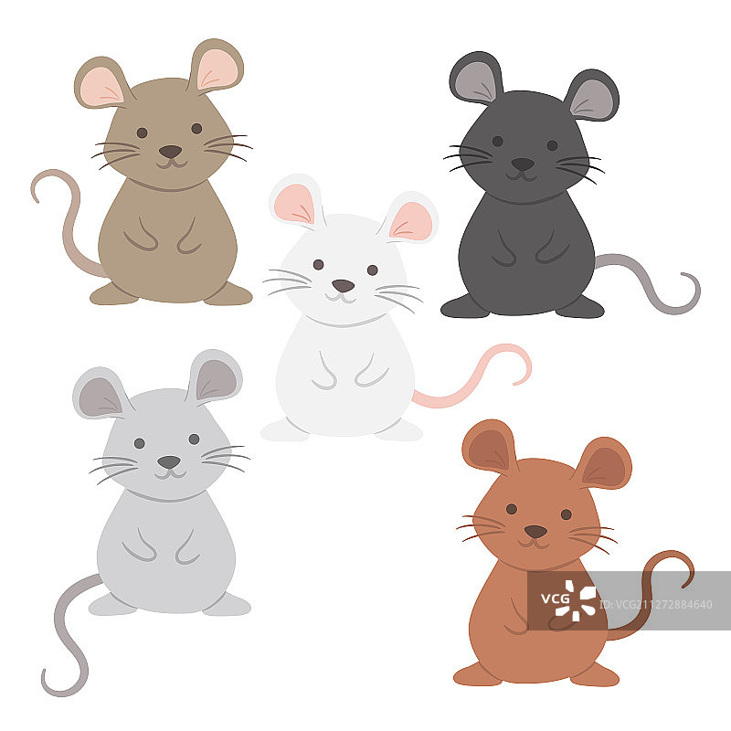可爱的老鼠设定卡通人物图片素材