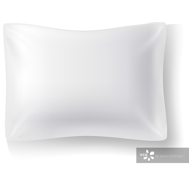 空白白色长方形枕垫图片素材