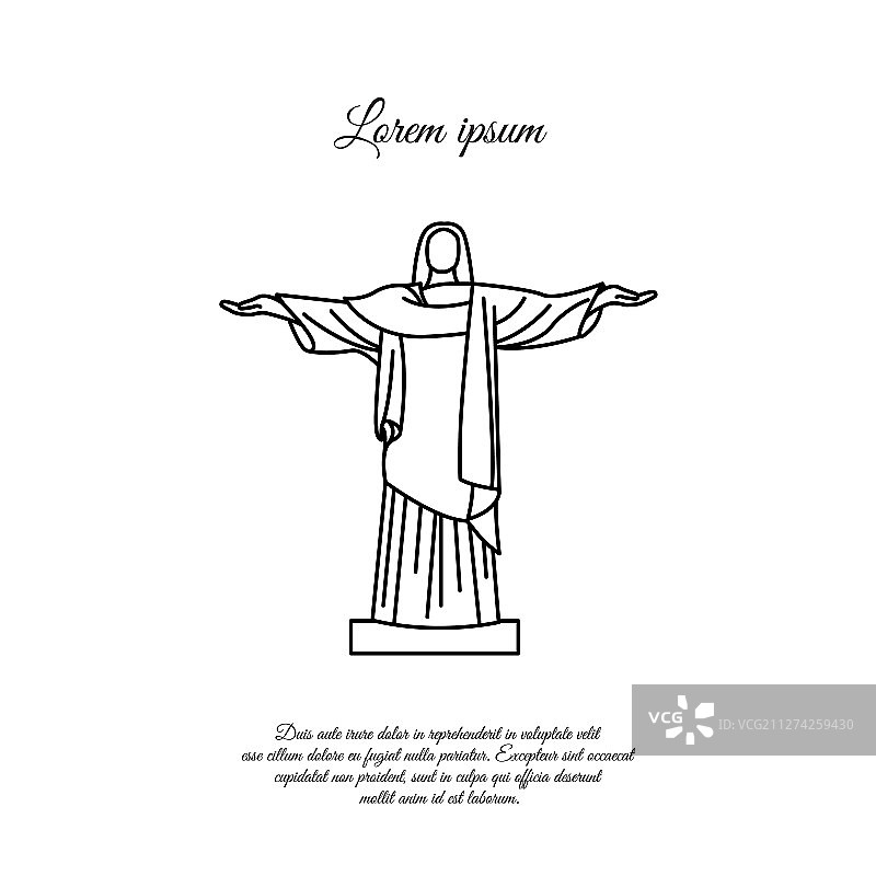 里约热内卢的救世主雕像图片素材