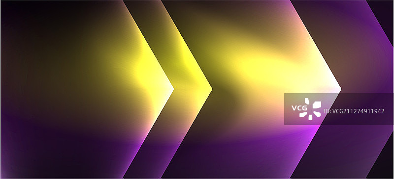 闪亮的六边形霓虹灯模板未来的数字图片素材