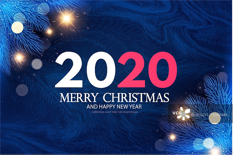 圣诞快乐，2020年新年快乐图片素材