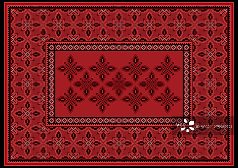 奢华的红色和勃艮第色调地毯图片素材