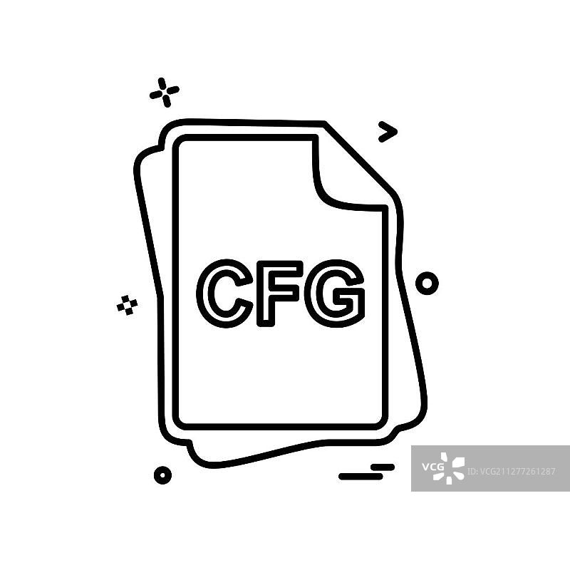CFG文件类型图标设计矢量图片素材
