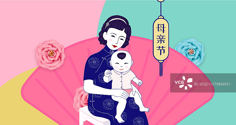 母婴类主题矢量海报设计图片素材
