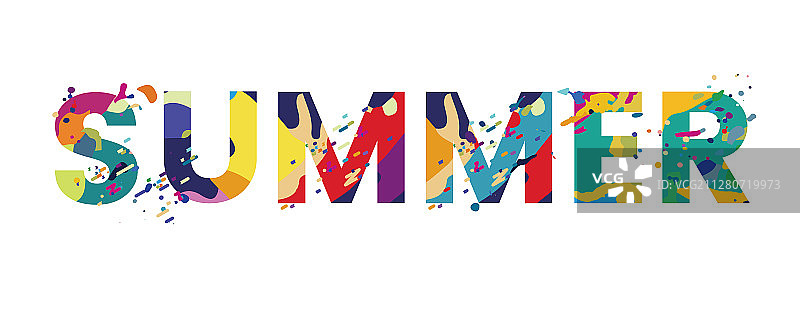 夏天SUMMER字体设计图片素材