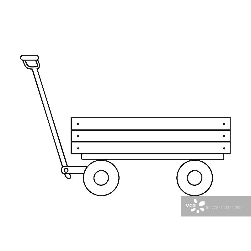独轮车iconline图标孤立图片素材